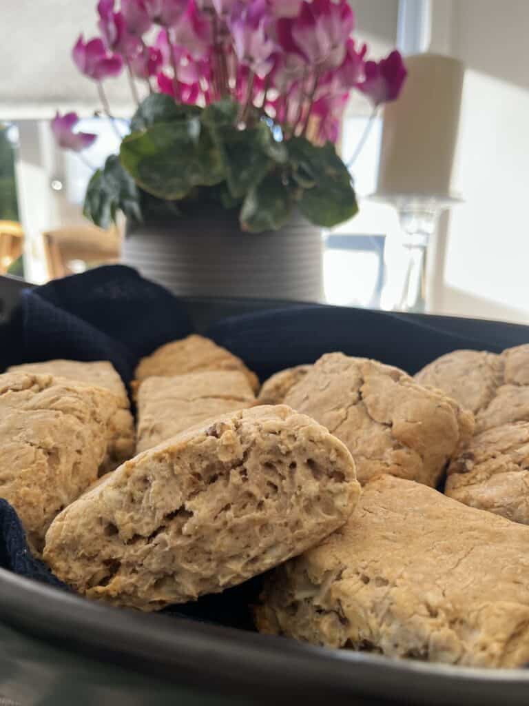 gluten free apple and walnut scones