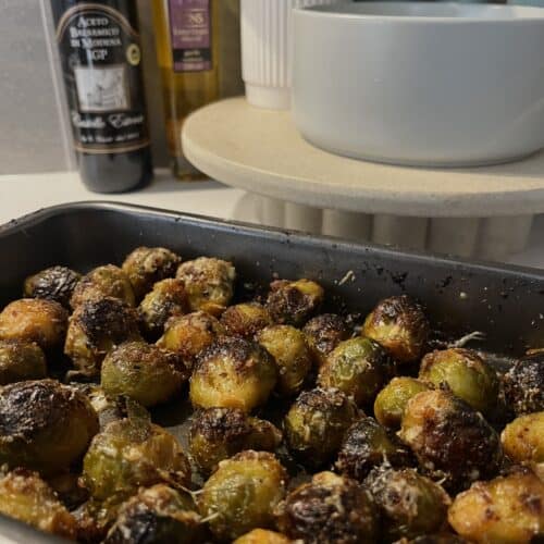 parmesan roasted brussel sprouts side dish